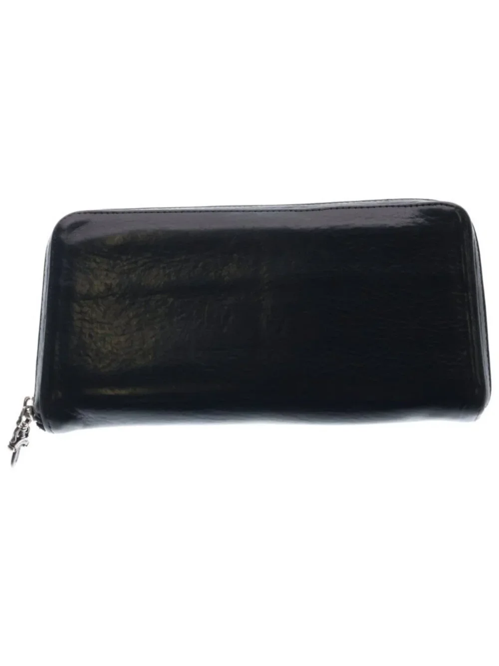 Chrome Hearts Rec Zip 3 Cemetery Cross Patch Leather Wallet